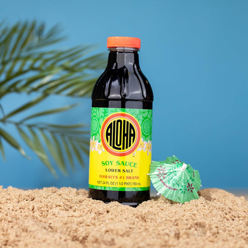 Aloha Shoyu - Lower Salt Soy Sauce, 24 oz Bottle, 25% Less Sodium