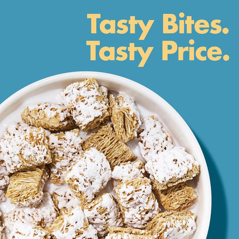60 OZ Malt-O-Meal Frosted Mini Spooners Whole Grain Breakfast Cereal, Crunchy Frosted Shredded Wheat Cereal, Resealable