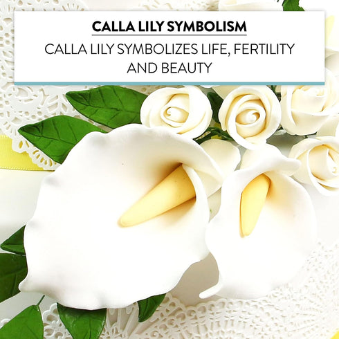 Wired,3 6 Count Global Sugar Art Calla Lily Sugar Cake Flowers White with Yellow, sizes, by Chef Alan Tetreault