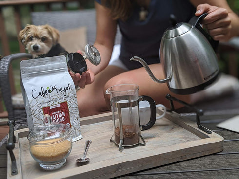 2 lb Cafe Kreyol Organic Haitian Hound | - Haitian Blue Dark Roast Coffee - Whole Bean Coffee, is Smooth Low Acid
