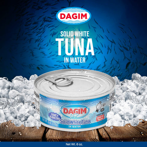 Dagim Albacore 6 oz. Pack 12 Solid White Tuna in Water Fancy Tuna Fish Can Kosher for Passover