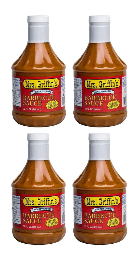 Mrs Griffin's 4 Pack Hickory Smoke BBQ Sauce 32 oz - Tangy Mustard Based