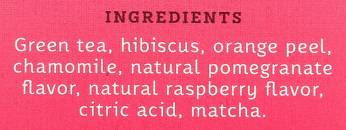 18 Count Stash Tea, Tea Pom Raspberry Matcha