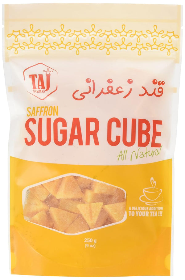 Taj All Natural Sugar Cubes, 9 oz (Saffron), Yellow