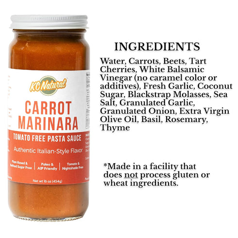 KC Natural - Paleo AIP No Tomato Carrot Marinara - 16 oz