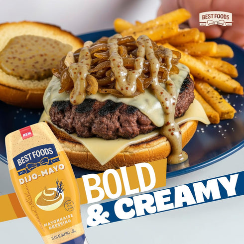 11.5 oz 1 Best Foods Dijo-Mayo Smooth & Savory Mayonnaise Dressing for Fries, Burgers, Potato Salads, Sandwiches
