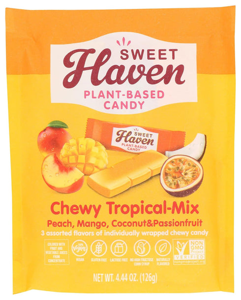Sweet Haven Plant-Based Candy, Chewy Tropical-Mix, Naturally Flavored, Vegan Friendly, Gluten Free & Non-GMO,