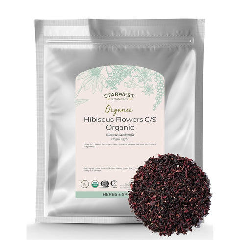 Starwest Botanicals Organic Hibiscus Flowers - Dried Hibiscus Flowers for Loose Leaf