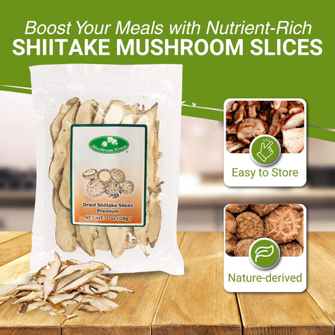 (MUSI1) 1 OZ Mushroom House Dried Shiitake Mushroom Slices