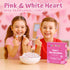 4E's (24 Packs) Novelty Heart Marshmallows Pink & White Valentine Marshmallows Mini Individually Wrapped for Hot