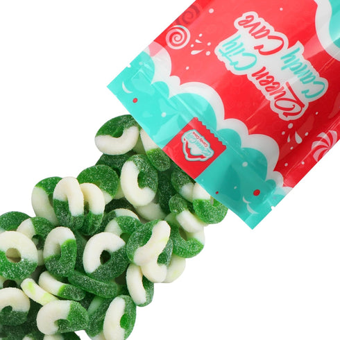Gummy Gummy (2 Green Apple Rings Candy - Fresh, Soft, and Chewy Sugar Dusted Gourmet Green Apple Rings Candy, by Queen