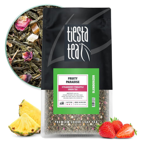 Tiesta Tea - Fruity Paradise, Loose Leaf, Strawberry Pineapple Green Tea, Premium