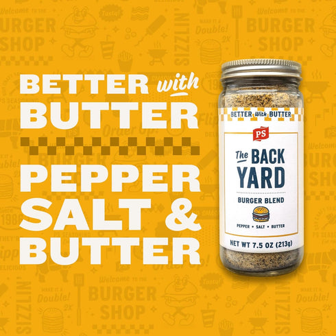 7.5oz PS Seasoning The Backyard Better Burger Seasoning - Smash Burger and Steak Seasoning for Grilling - All-Purpose
