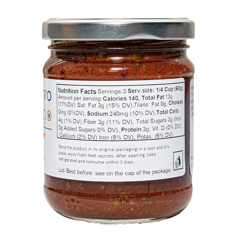 4 6.3 oz Aperitivo Siciliano - Traditional Sicilian Pesto with Black Olives and Capers - Perfect for Pasta, Vegetables