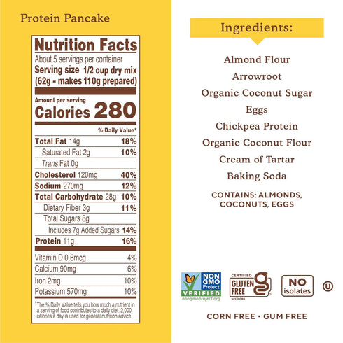 by Simple Mills 10.4 (Pack 3) Simple Mills Just Add Water Almond Flour Pancake Mix, Original Protein - Gluten Free
