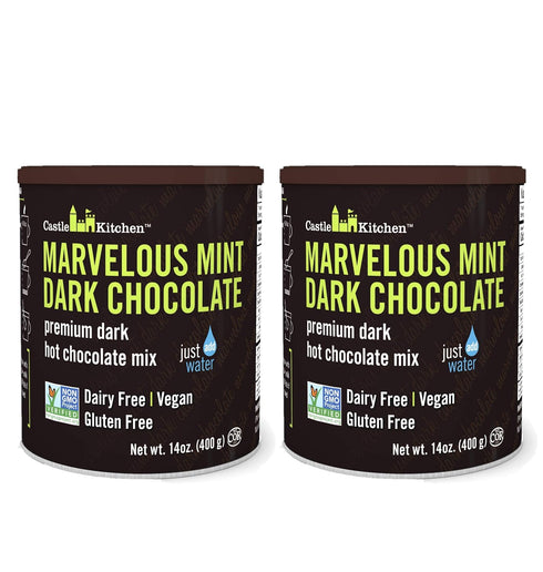 Castle Kitchen Marvelous Mint Dark Chocolate Hot Chocolate - Dairy-Free, Vegan Premium