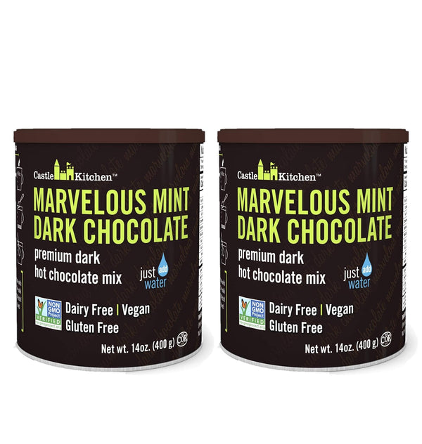 Castle Kitchen Marvelous Mint Dark Chocolate Hot Chocolate - Dairy-Free, Vegan Premium