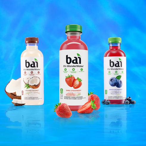18 Pack 12 Bai Antioxidant Infused Water Beverage, Simbu Strawberry, Fluid Ounce Bottle