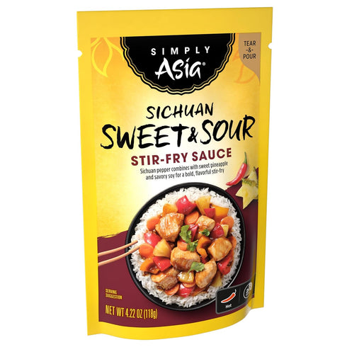 4.22 oz (Pack 6) Simply Asia Sichuan Sweet & Sour Stir-Fry Sauce