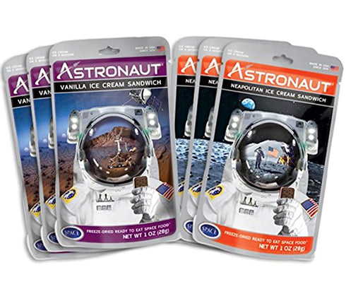 Astronaut Foods Freeze-Dried Ice Cream Sandwich, NASA Space Dessert, Variety Pack with