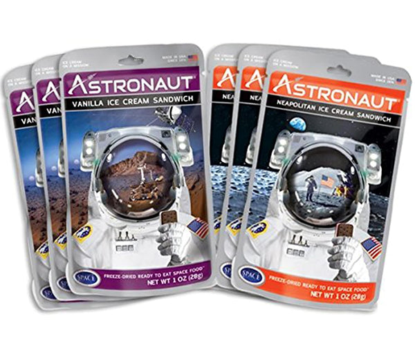 Astronaut Foods Freeze-Dried Ice Cream Sandwich, NASA Space Dessert, Variety Pack with