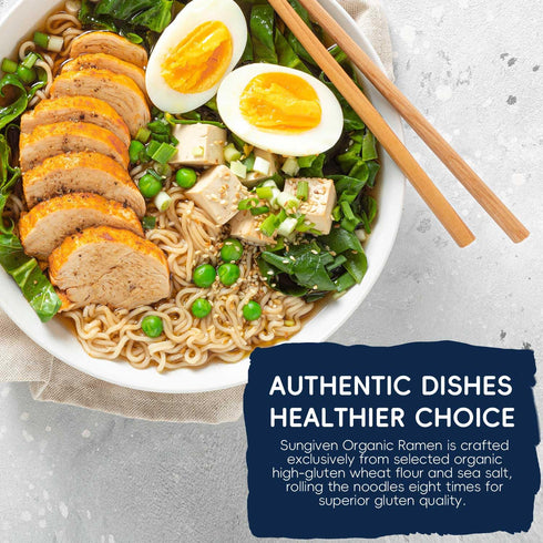 SUNGIVEN Organic Ramen Noodles: Healthy Low Sodium, Ready in 3 Minutes, 2.46 OZ (Pack of 10)