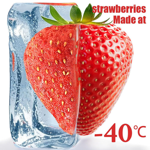 16 Oz Frozen Freeze-Dried Whole Strawberries - Dehydrated Fruit - No Sugar Added, No Additives - Premium Natural