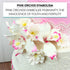 3 Count Global Sugar Art Brassavolaelio Orchid Sugar Cake Flowers, White with Pink, by Chef Alan Tetreault