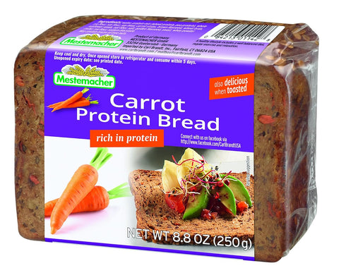 8.8 Pack 3 (1), (1), (1) Mestemacher Protein Bread ounces, Variety of - Protein Walnut Carrot