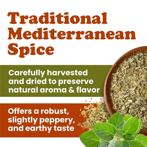 4 Food to Live Oregano, Pounds Whole Dried Leaves for Cooking and Baking. Traditional Mediterranean Spices. Vegan