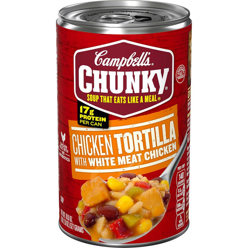 Campbell's Chunky Soup, Chicken Tortilla Soup with Grilled White Meat Chicken, 18.6