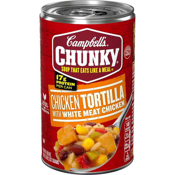 Campbell's Chunky Soup, Chicken Tortilla Soup with Grilled White Meat Chicken, 18.6