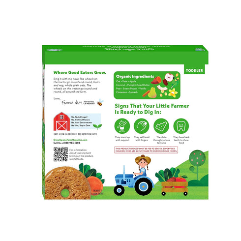 Once Upon a Farm Organic Toddler Snack Bars - Apple, Sweet Potato & Spinach