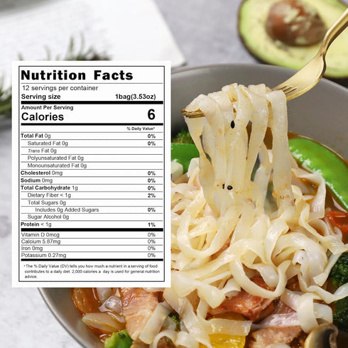 Hethstia Konjac Noodle Soup Cups & Shirataki Fettuccine Bundle Low Calorie Low Carb Konjac Noodles for Instant Meals