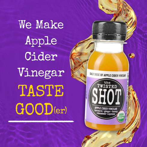 Immunity 12, 2 oz The Twisted Shot Apple Cider Vinegar Shots with Ginger, Turmeric, Honey, Cinnamon & Cayenne | Drink