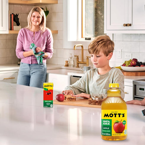 100% 64 Oz (Pack 8), 2 100% Mott's Original Apple Juice, Fl Bottle Of Servings Of Fruit Per Cup, Fruit Juice