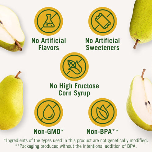 100% 4 oz Pack 24 Del Monte Diced Pears Fruit Cups in Juice, Cups