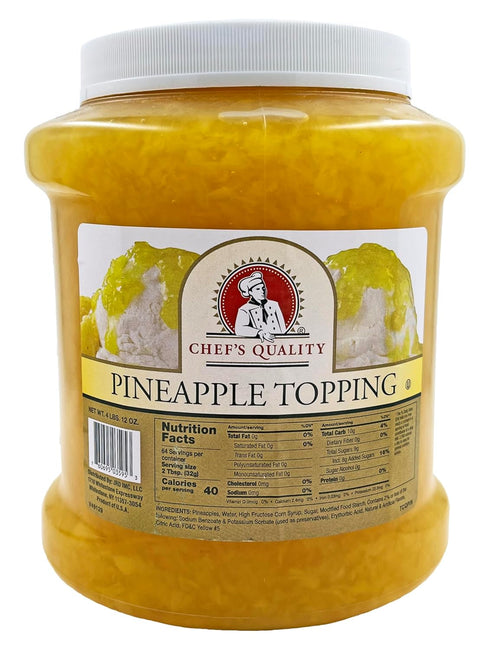 Chef's Quality Pineapple Ice Cream Topping 5 Pounds