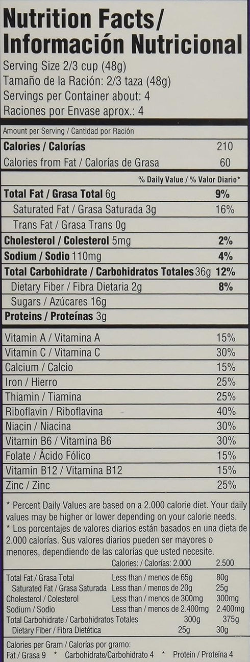7.8 (Pack 12) TOOPS Dulce De Leche Cereal, Ounce