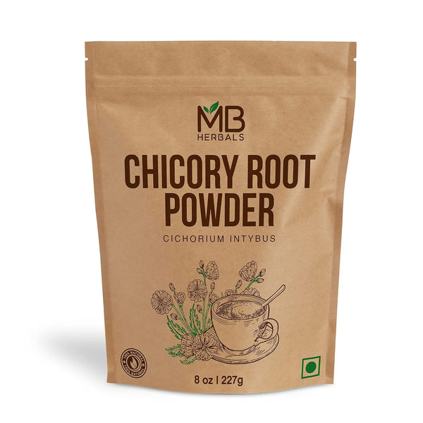 MB Herbals Instant Chicory Root Powder 227 Gram - Roasted & Granulated, Gluten Free, Dissolves in Hot Water