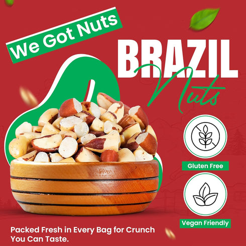 1 (16oz) Raw Brazil Nuts - Pound, - Natural, Unsalted, Shelled, No Preservatives, Kosher Certified - Natural, Fresh