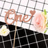 Unimall Letter 'One' Heart Cake Topper for 1st Birthday, Rose Gold Glitter Cake Decorating Supplies