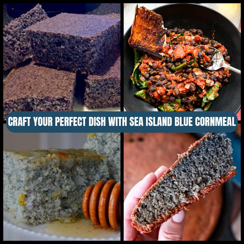 100% 24 oz (Pack 1) Marsh Hen Mill Sea Island Blue Cornmeal | Corn with Floral Aroma | Perfect Stone Ground Cornmeal