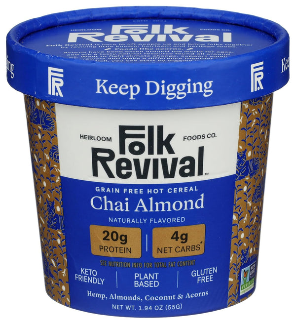 Folk Revival, Cereal Cup Grain Free Chai Almond, 1.94 Ounce