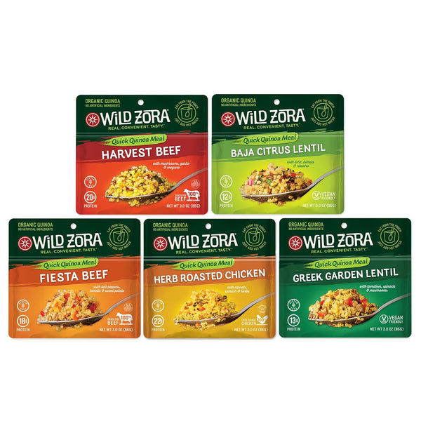 Wild Zora Organic Quinoa Bowls - Quick Prepared Meals, Instant Tasty Bowls,