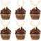 30 Pieces Antler Cupcake Toppers, Wooden Reindeer Cake Topper for Christmas, Rustic Birthday Party Favors