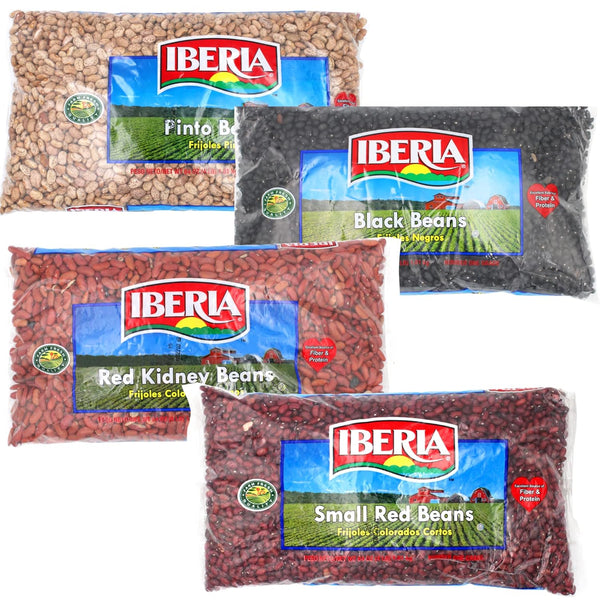 Iberia Dry Beans Bulk Bundle, 4lb. Dry Black Beans, 4lb. Dry Kidney