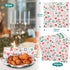 GeeRic 100 12 12 Inch,X'Mas Christmas Waxed Deli Paper Sheets for Cookies, Pcs Food Basket Liners for Sandwiches Fries