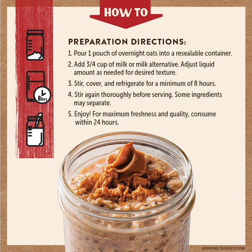 9 Kodiak Cakes Protein Overnight Oats, Cookie Butter, pouches