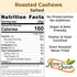 1 Lb 16 Oz Anna and Sarah Cashews Roasted Salted | Healthy Protein Snack, Natural Healthy Diet Friendly Snacks, Gift